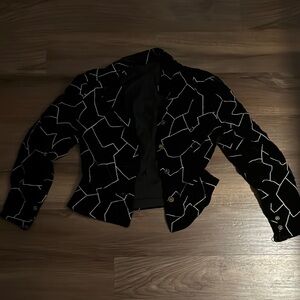 Chic Black and White Blazer